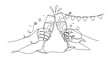 © Matheus - Celebration of friendship with clinking glasses and joy
