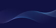 © alfan - Flowing dark blue curve shape with soft gradient vector abstract background, relaxing and tranquil art, can illustrate health medical or sound of music. Vector illustration