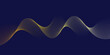 © alfan - Flowing dark blue curve shape with soft gradient vector abstract background, relaxing and tranquil art, can illustrate health medical or sound of music. Vector illustration