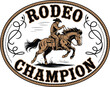 © Nicholas - Rodeo champion belt buckle illustration, gold western engraved design for cowboy awards, country branding, trophy graphics, and apparel projects.