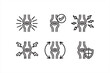 © Icon Nest - Orthopedic knee icons, joint pain symbols for healthcare and treatment