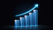 © javu - Digital marketing e commerce growth chart with rising blue bar graph