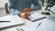 © Charlie's - business man Auditor or internal revenue service staff checking annual financial statements company Audit  Accounting tax.