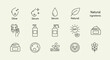 © Abi - Set of minimalist line icons for natural skincare and beauty