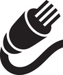 © Nargis - fiber optic cable icon. Element of internet connection icon. Premium quality graphic design icon. logo Vector Black silhouettes