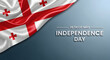 © Deepak - Georgia Independence Day banner design. Georgian flag fabric background composition. National holiday 26 May patriotic concept. Elegant modern vector illustration
