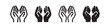 © liubomir118809 - Set of four cupped hands icons