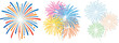 © MdSumon - Colorful fireworks burst vector illustration set for celebration festival holiday event decoration design