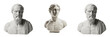 © Rama - : Ancient Greek Roman Sculpture Bust PNG - Classic Marble Statue Head Art Piece Isolated on Transparent Background for History and Museum Design