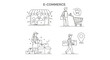 © Fawad - E-commerce, online shopping, business icons, vector graphics, commerce symbols