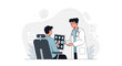 © Ayem - Doctor Consults Patient Showing Brain Scan Results in Modern Clinic