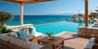 © Lubos Chlubny - Luxury resort terrace overlooking infinity pool and blue sea