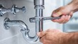 © vetrana - Plumber repairs drainage pipe in bathroom sink during daytime to fix leaking issue and improve water flow