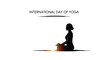 © Faisal - International Day of Yoga vector graphic illustration featuring a meditating woman in a serene lotus pose design