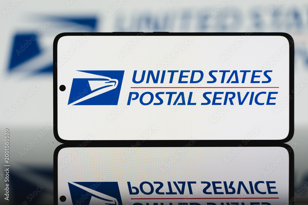 Usps Background Screen USPS logo displayed on a smartphone screen, United States Postal ...