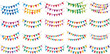 © Rashidul - Colorful Party Bunting Flags Set with Hanging Garland Decorations for Celebration Events, Festivals, Birthday Parties, and Festive Banner Design Illustration
