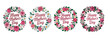 © vector _2 - Set of four colorful floral wreaths with Happy Mother's Day calligraphy and spring flowers