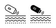 © Pop - Dermatology beauty therapy for body skin icon with line stroke and black silhouette style