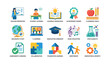 © Cali6ro - Education icons depicting classroom activities and learning topics