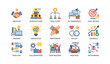 © Cali6ro - Teamwork and onboarding icons illustrating office collaboration