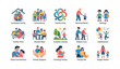 © Cali6ro - Family related icons depicting different relationships and activities