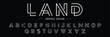 © Yousaf Ahamad - Double line monogram alphabet and tech fonts. Lines font regular uppercase and lowercase. Vector illustration.