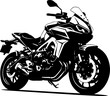 © Rokeyadesigner - Motorcycle, bike, sports bike, black and white, vector illustration, motorcycle design, bike graphics