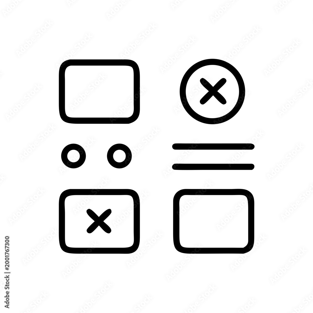 User Interface UI UX App Design Icon Set Flat Vector Illustration ...