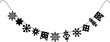 © Nill - Black silhouette snowflake garland festive winter holiday decoration