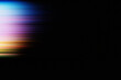 © PT-studio - light leaks overlay effect with blur colorful light,retro film distressed flare light leak on black background,abstract analog film burn ray light leak,Leaked camera poster photo effect mockup