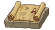 © yuli - Ancient scroll on stone pedestal illustration