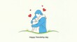 © SABIHA - Celebrating friendship day heartwarming hug illustration for best friends