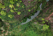 © Ocelia_Mg - A river flowing through lush greenery on Reunion Island from an aerial perspective