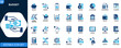 © JIm Studio - Budget line icon set, savings, expenses, income, allocation, financial planning, cost estimate, accounting analysis, money tracking. Outline icons collection. Vector.