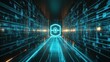 © NurRashilaYani - Encrypted Data Streams Through a Futuristic Digital Corridor