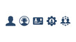 © Ryan Garcia - Business customer service and human resources icons set