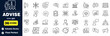 © PrimeVisuals - Advise icon set consulting, business strategy, training, and support line icons