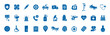 © Ira - Blue medical and healthcare icon set, hospital equipment and emergency symbols collection on transparent background