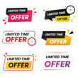 © suman - Limited time offer labels set vector illustration with various badge designs for marketing promotion advertising and social media retail sales