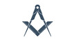 © Mamun - Masonic square and compass symbol, vector illustration