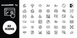 © DURJOY_SAID - Collection of 42 black and white line representing accessibility and concepts line black and white