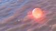 © ADDICTIVE STOCK - Pastel surreal landscape with glowing spheres in a desert scene