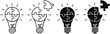 © Jubayer - Idea, and solution icon with light bulb made of puzzle pieces, symbolizing problem solving, creativity, innovation, brainstorming, strategic thinking. vector design.