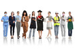 © New Africa - Choice of profession. Graduate student and women of various occupations on white background
