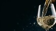 © Jiemjit - elegant white wine pouring into glass, premium alcohol advertising style