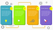 © Oakkps - 4 Steps business infographic template workflow process diagram with icons in flat design style