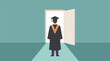 © Colorwave Studio - Graduate standing before an open door, representing new beginnings