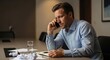© Maryia - Burned out office worker alone in conference room after meeting shows emotional depletion, meeting fatigue and realistic corporate burnout after prolonged pressure.