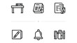 © abidakhatun - Office Icon Set: A minimalistic collection of office-related icons, each meticulously designed to represent essential workplace elements
