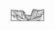 © bolot - Stylized black and white depiction of a vast canyon with layered rock formations